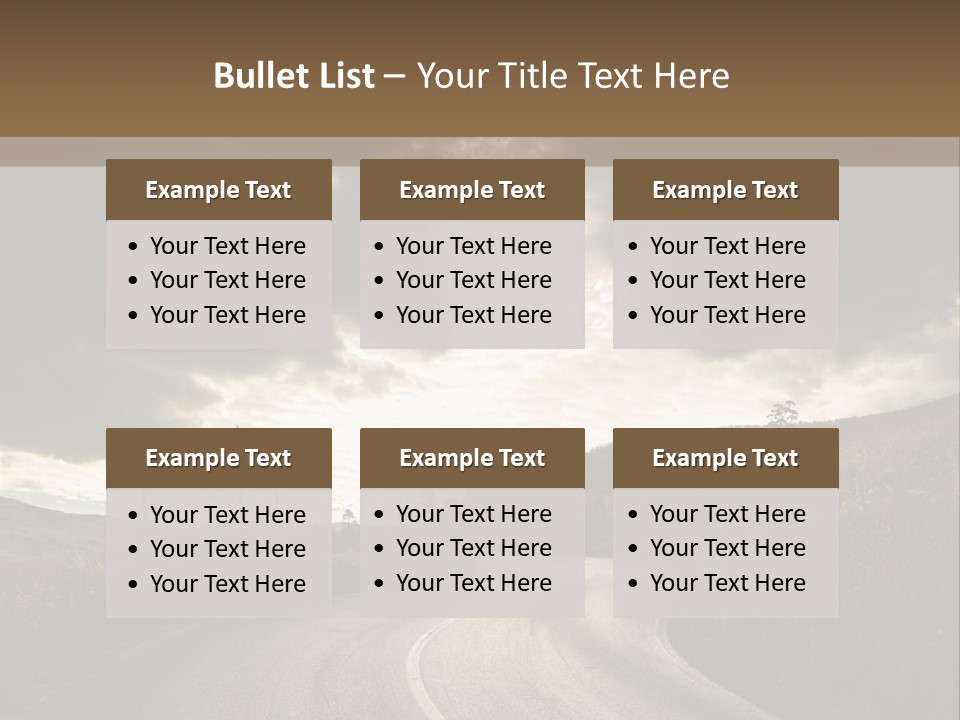 Nightfall Sky Route PowerPoint Template