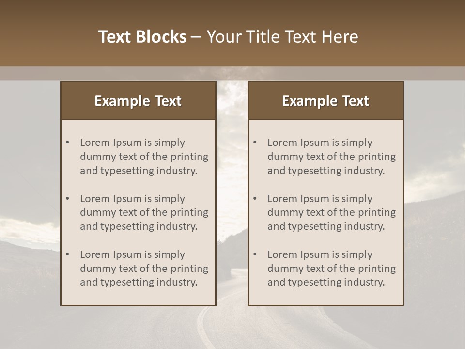 Nightfall Sky Route PowerPoint Template