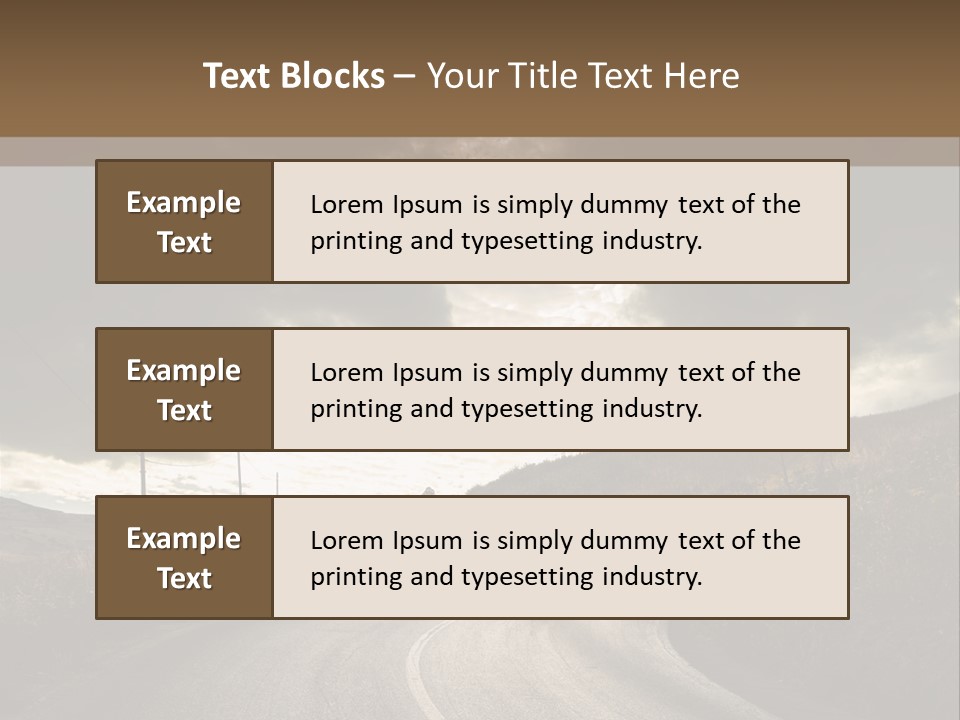 Nightfall Sky Route PowerPoint Template