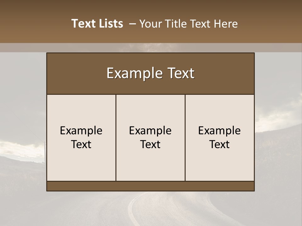 Nightfall Sky Route PowerPoint Template