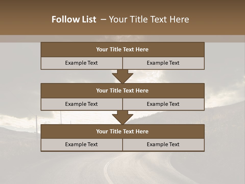 Nightfall Sky Route PowerPoint Template