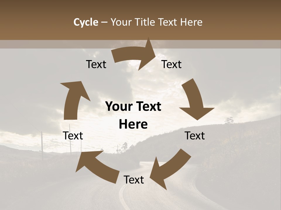Nightfall Sky Route PowerPoint Template