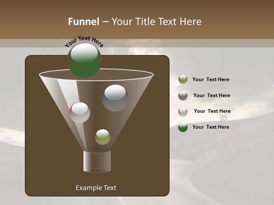 Nightfall Sky Route PowerPoint Template