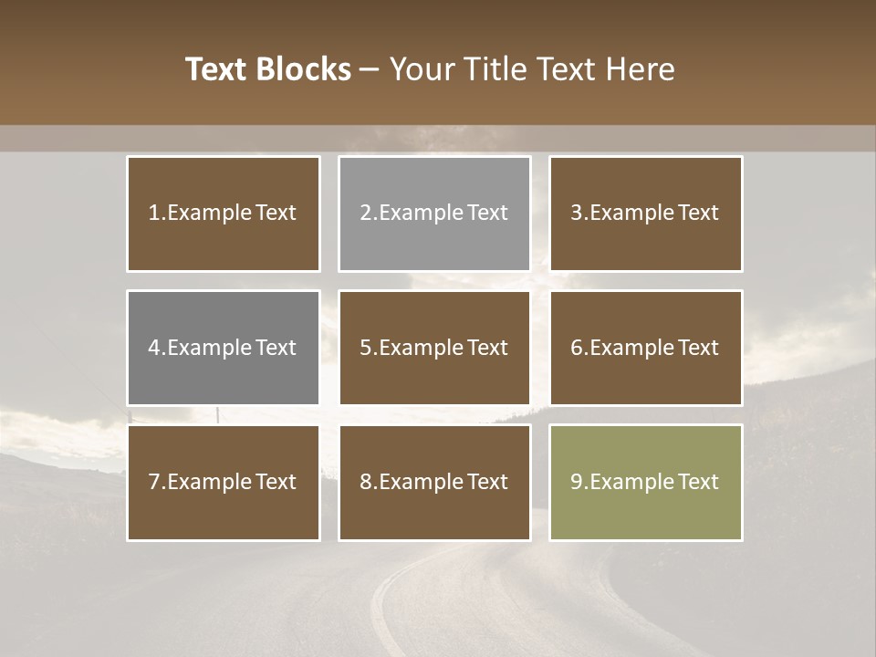 Nightfall Sky Route PowerPoint Template