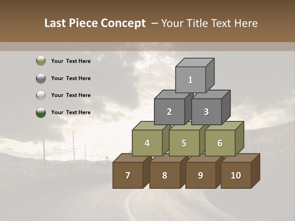 Nightfall Sky Route PowerPoint Template