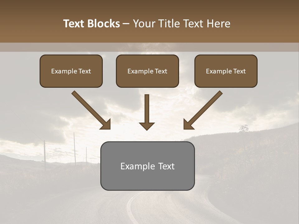 Nightfall Sky Route PowerPoint Template