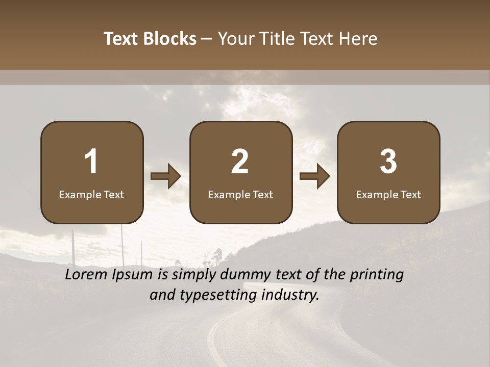 Nightfall Sky Route PowerPoint Template