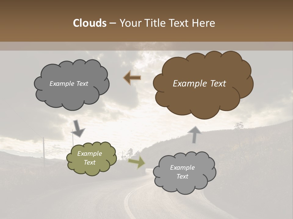Nightfall Sky Route PowerPoint Template