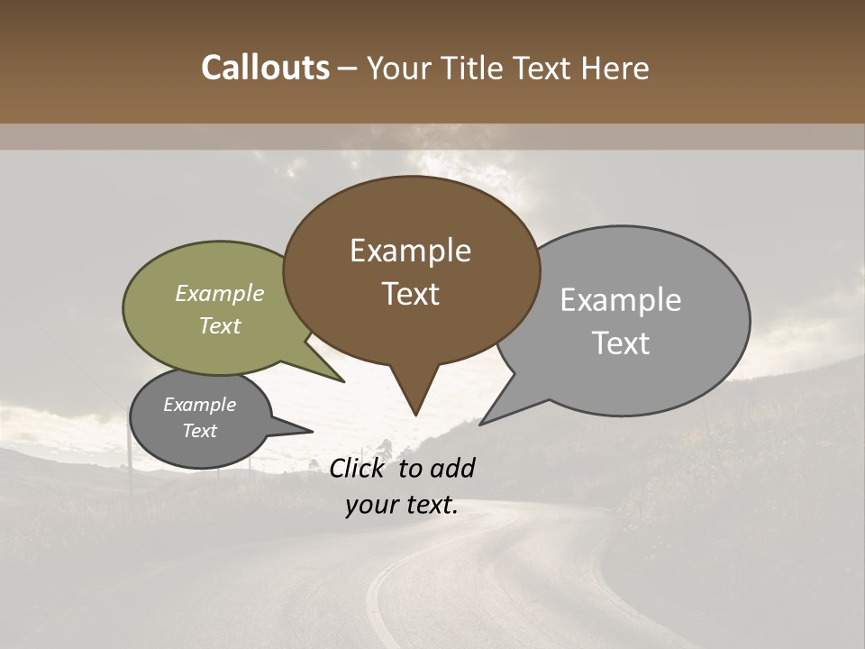 Nightfall Sky Route PowerPoint Template