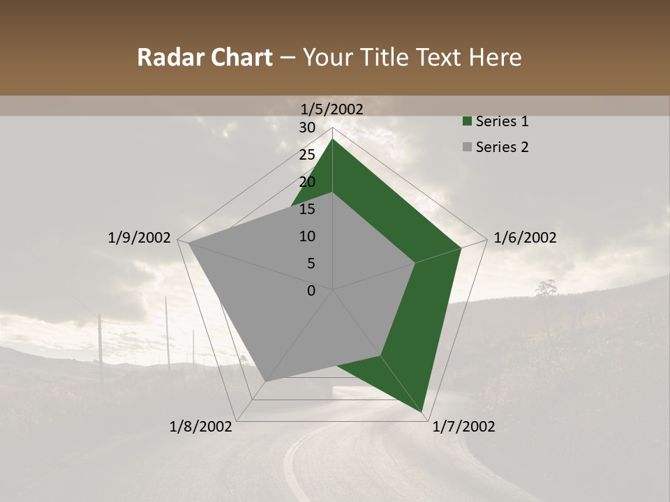 Nightfall Sky Route PowerPoint Template