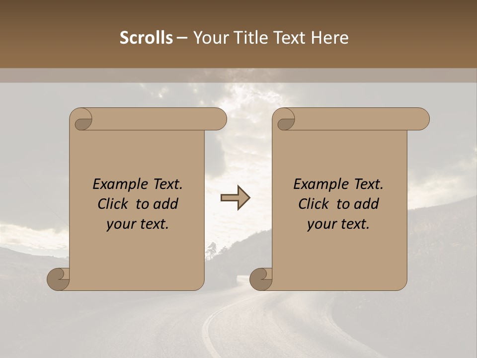 Nightfall Sky Route PowerPoint Template
