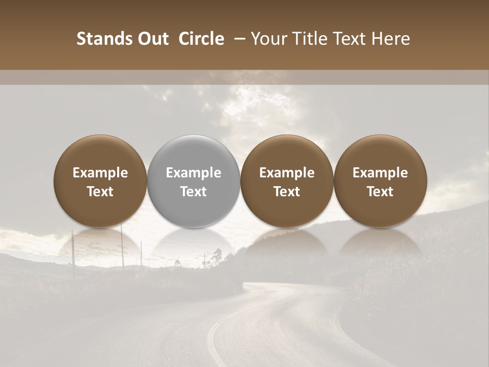 Nightfall Sky Route PowerPoint Template