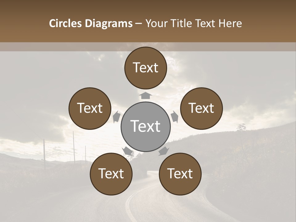 Nightfall Sky Route PowerPoint Template