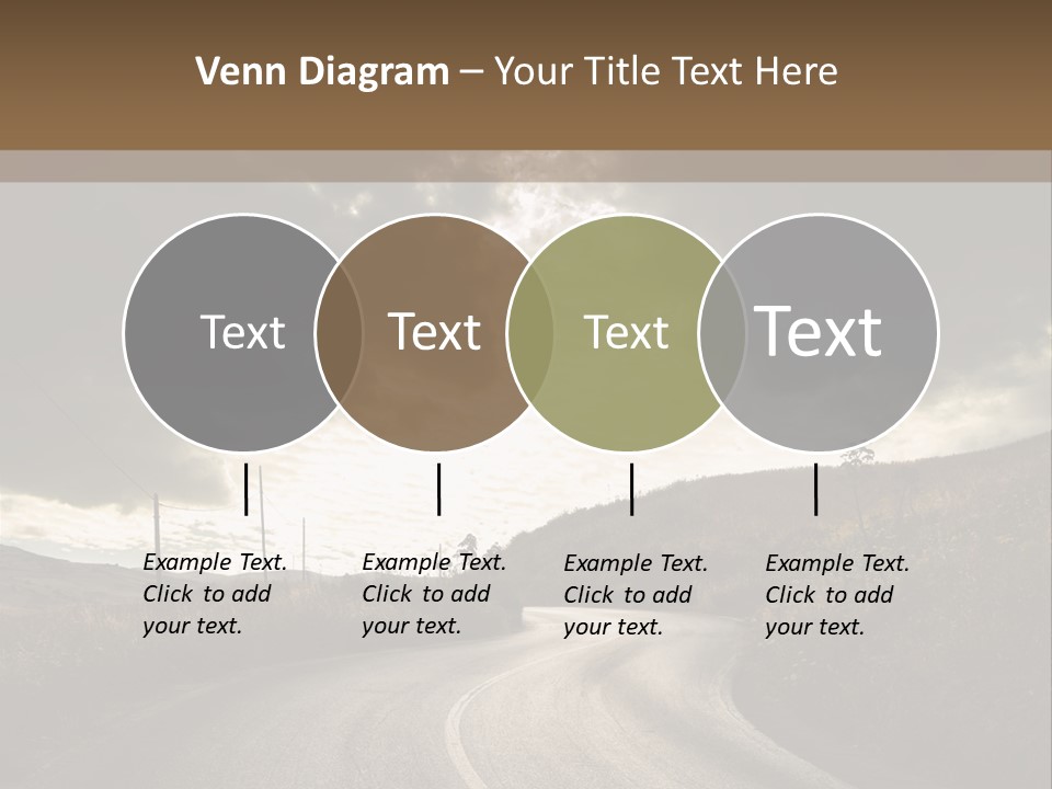 Nightfall Sky Route PowerPoint Template