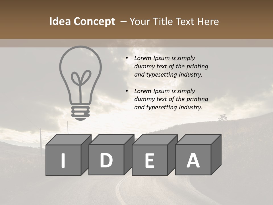 Nightfall Sky Route PowerPoint Template