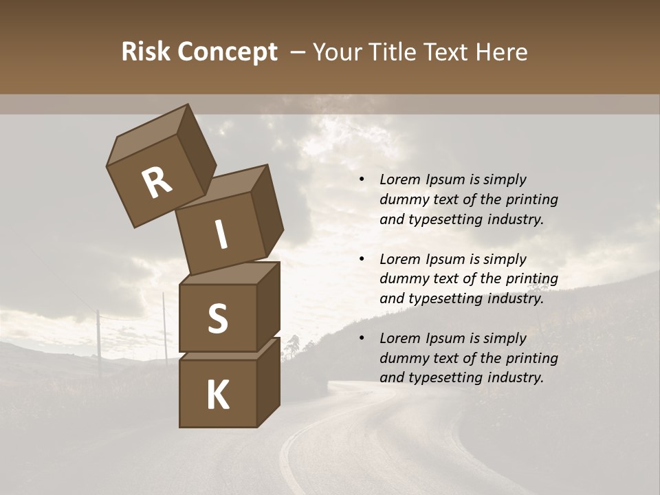 Nightfall Sky Route PowerPoint Template