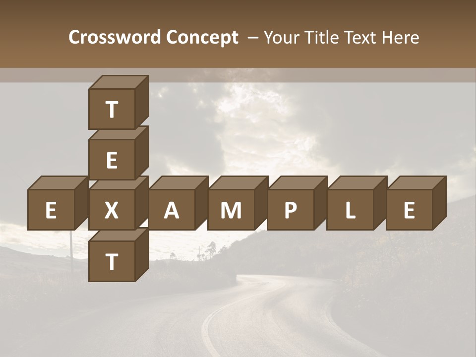 Nightfall Sky Route PowerPoint Template