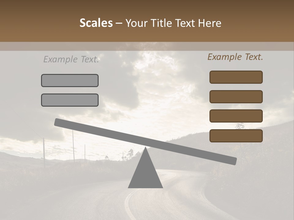 Nightfall Sky Route PowerPoint Template