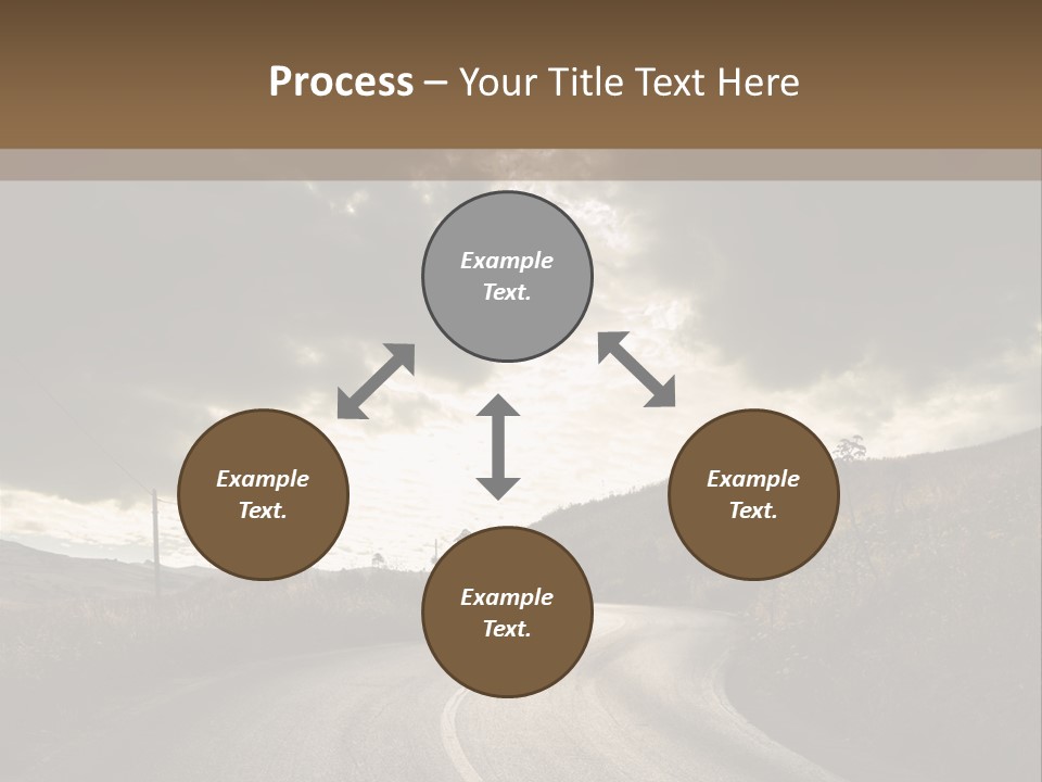 Nightfall Sky Route PowerPoint Template