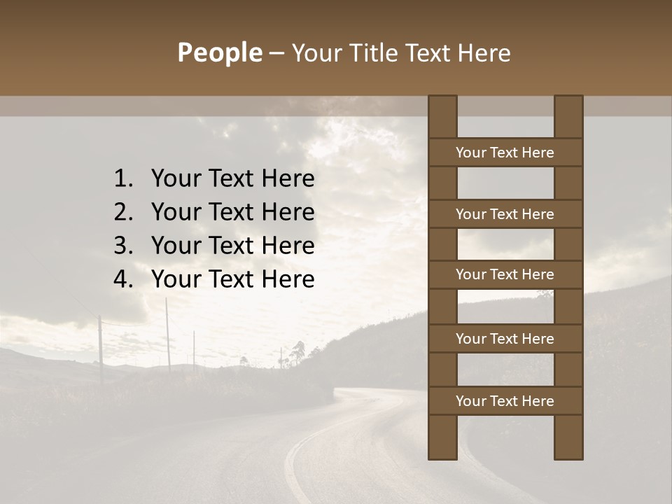 Nightfall Sky Route PowerPoint Template