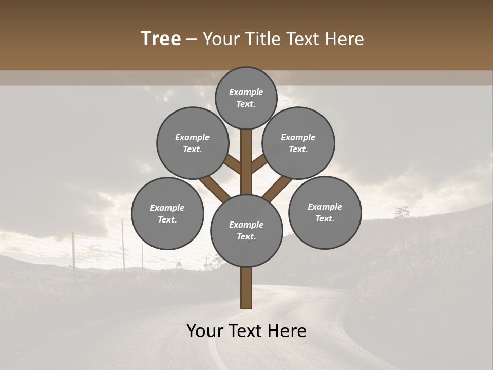 Nightfall Sky Route PowerPoint Template