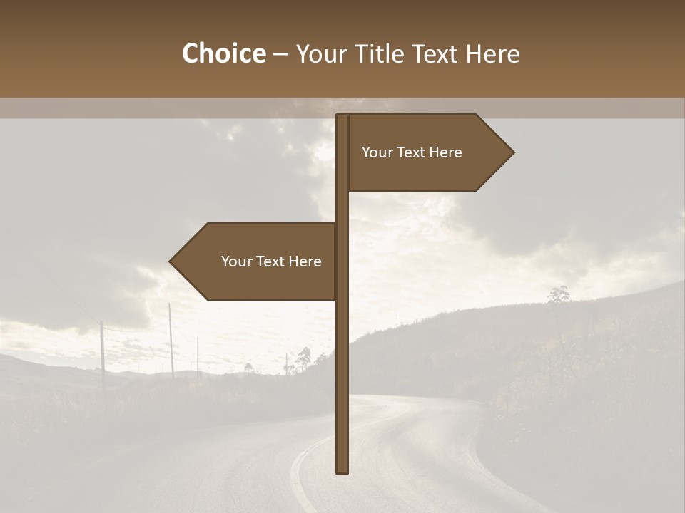 Nightfall Sky Route PowerPoint Template