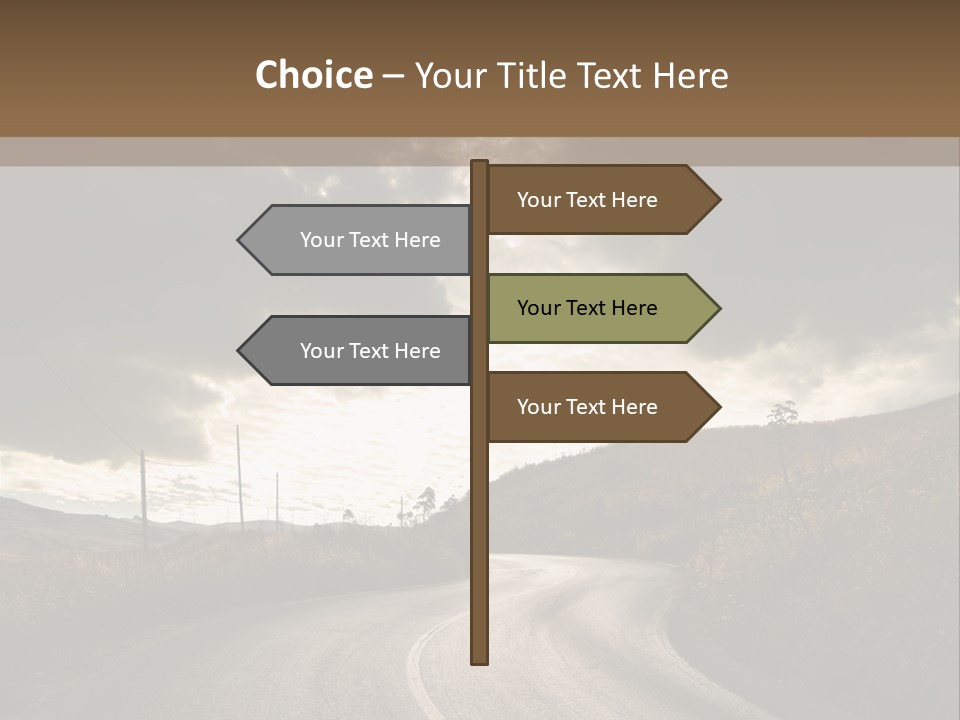 Nightfall Sky Route PowerPoint Template