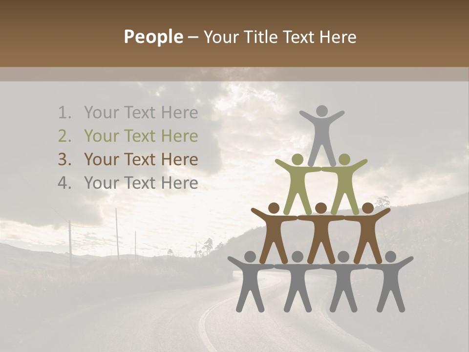 Nightfall Sky Route PowerPoint Template