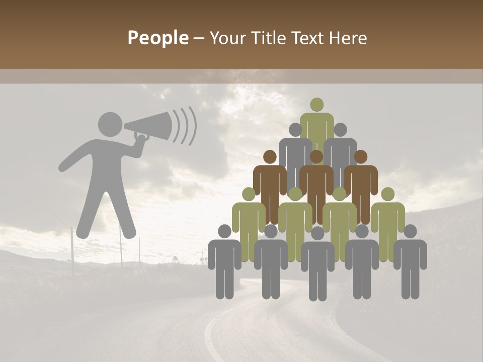 Nightfall Sky Route PowerPoint Template