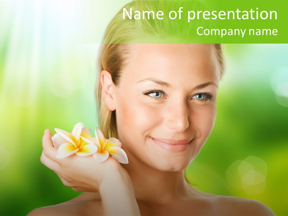 Close Candid Young PowerPoint Template