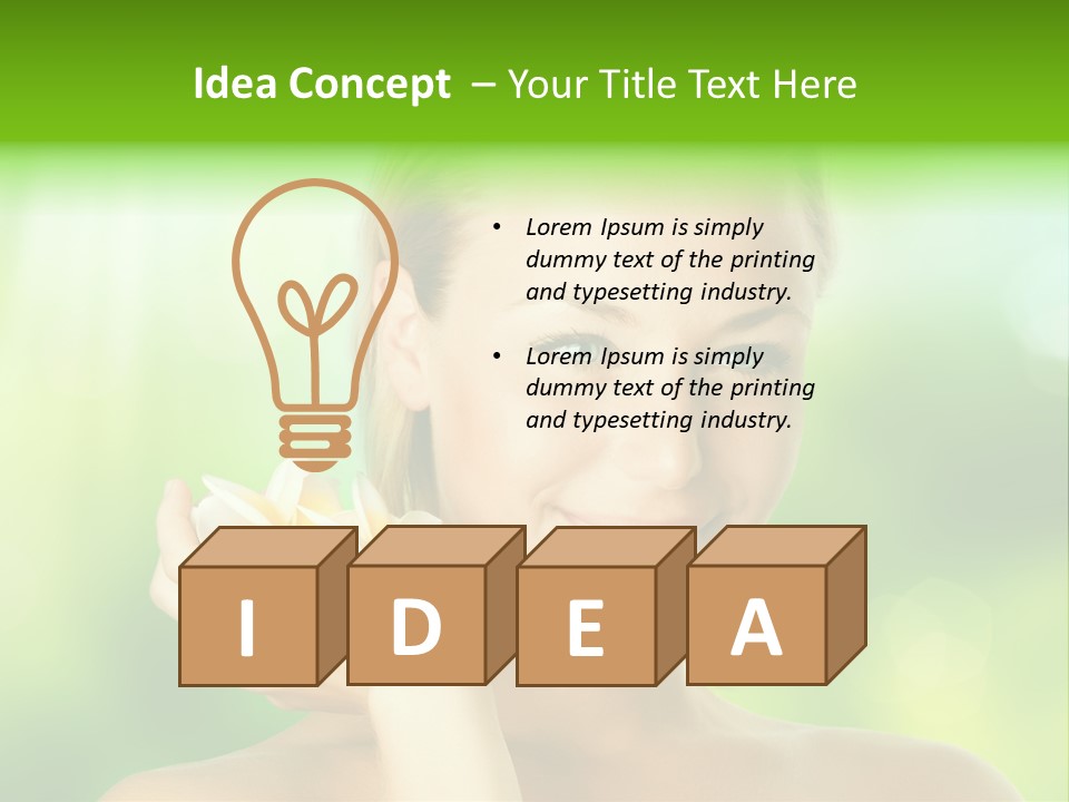 Close Candid Young PowerPoint Template