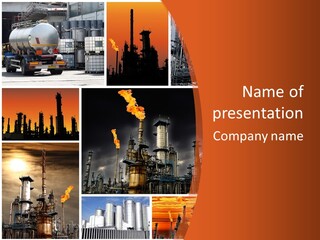 Fuel Refinery Chimney PowerPoint Template