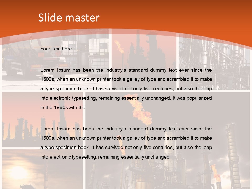 Fuel Refinery Chimney PowerPoint Template