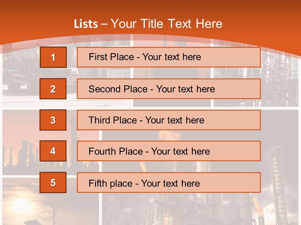 Fuel Refinery Chimney PowerPoint Template