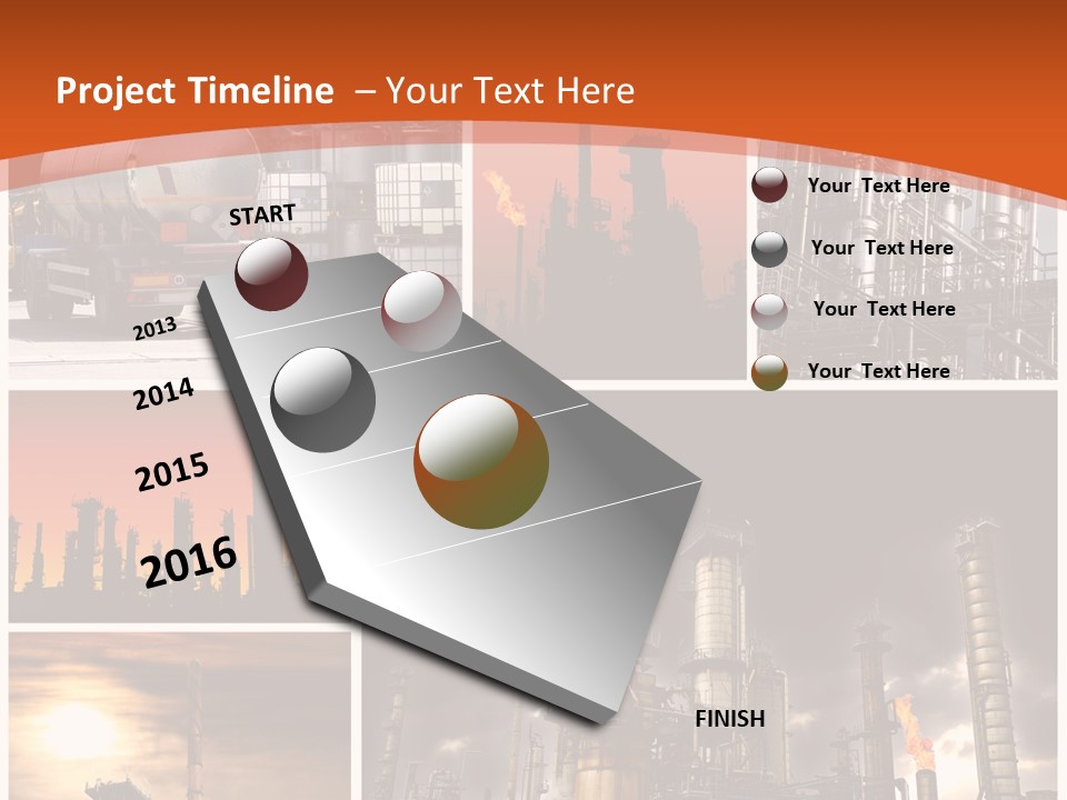 Fuel Refinery Chimney PowerPoint Template