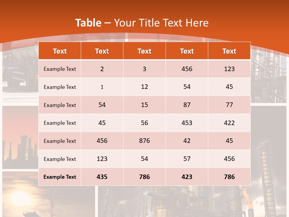 Fuel Refinery Chimney PowerPoint Template