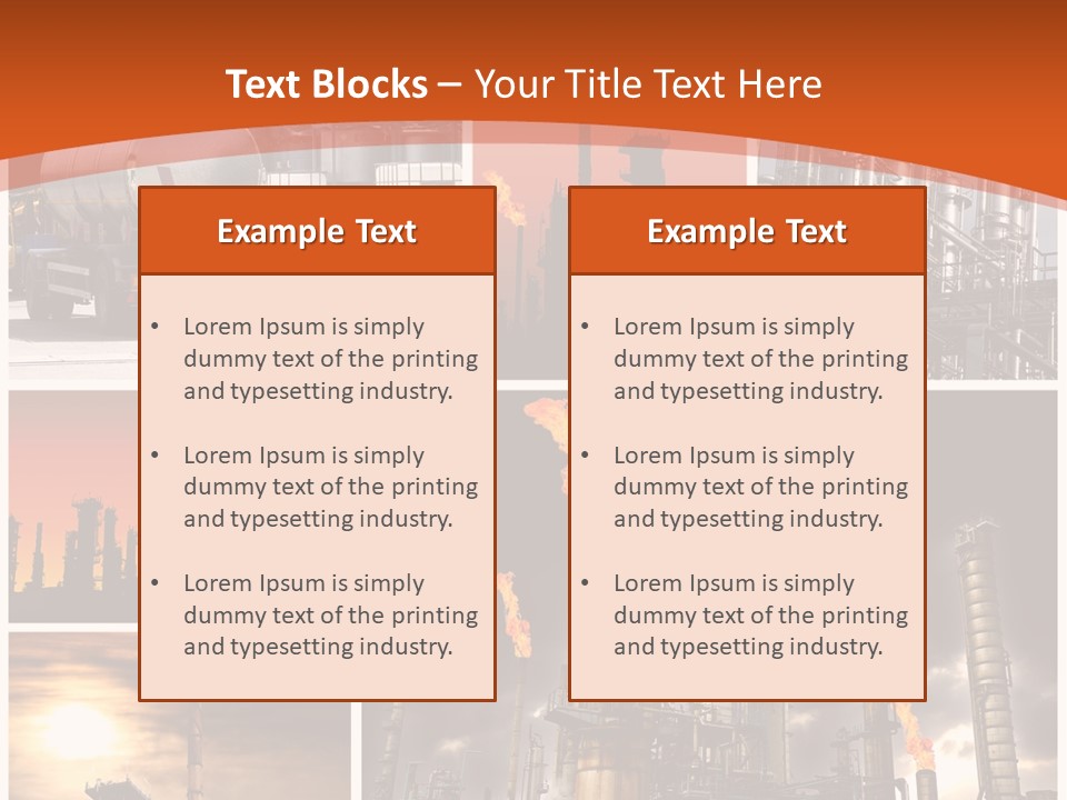 Fuel Refinery Chimney PowerPoint Template