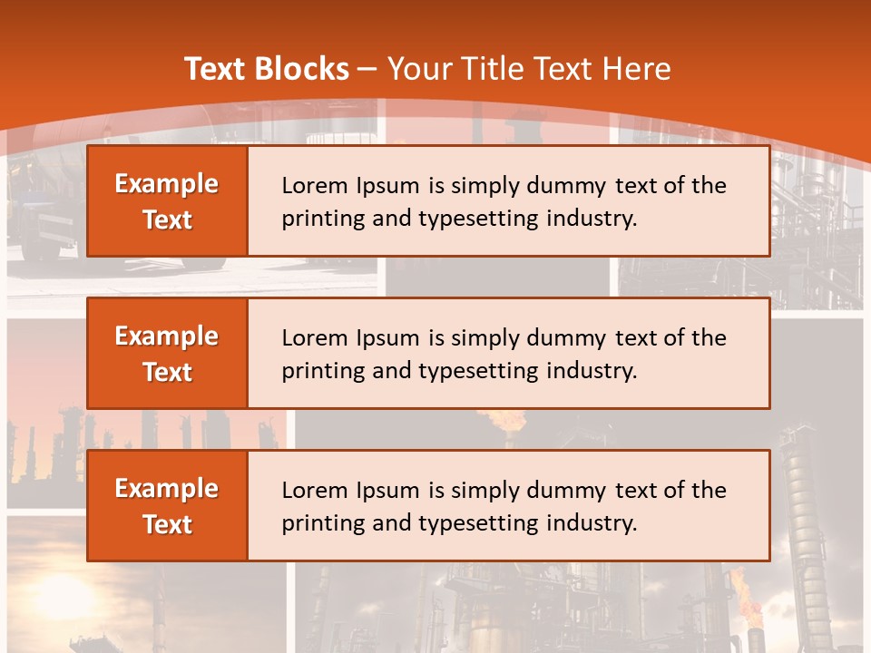 Fuel Refinery Chimney PowerPoint Template