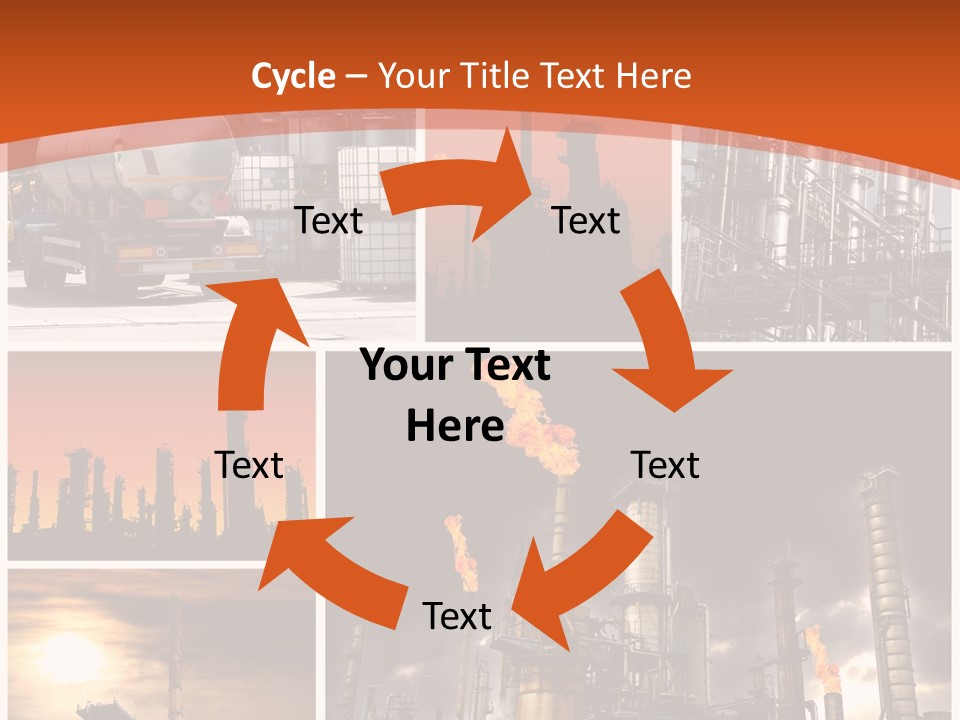Fuel Refinery Chimney PowerPoint Template