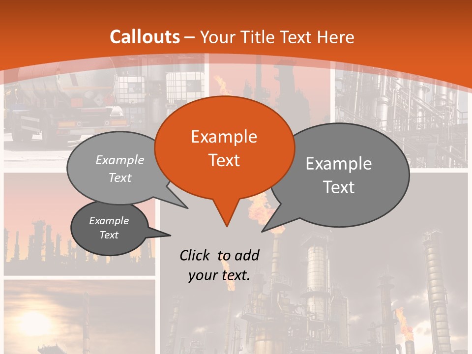 Fuel Refinery Chimney PowerPoint Template