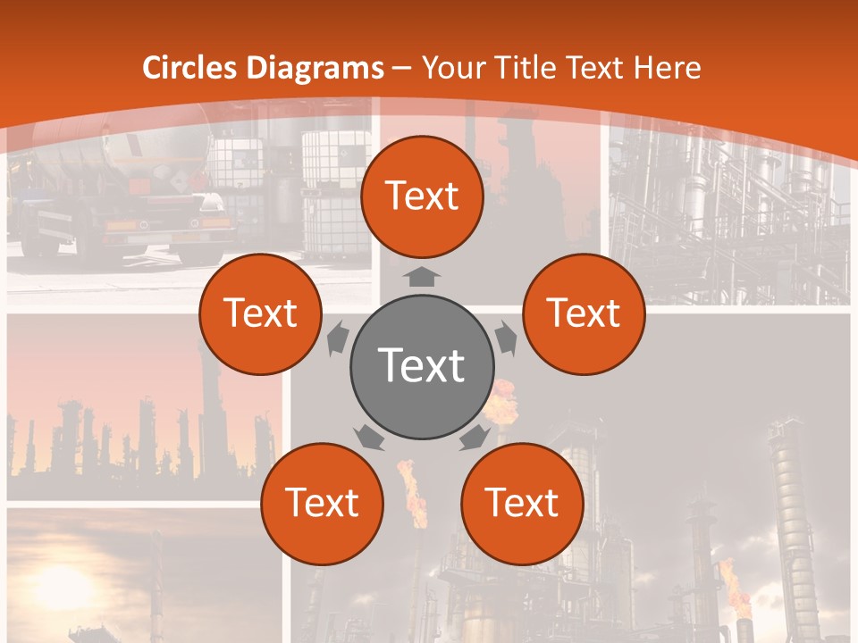 Fuel Refinery Chimney PowerPoint Template