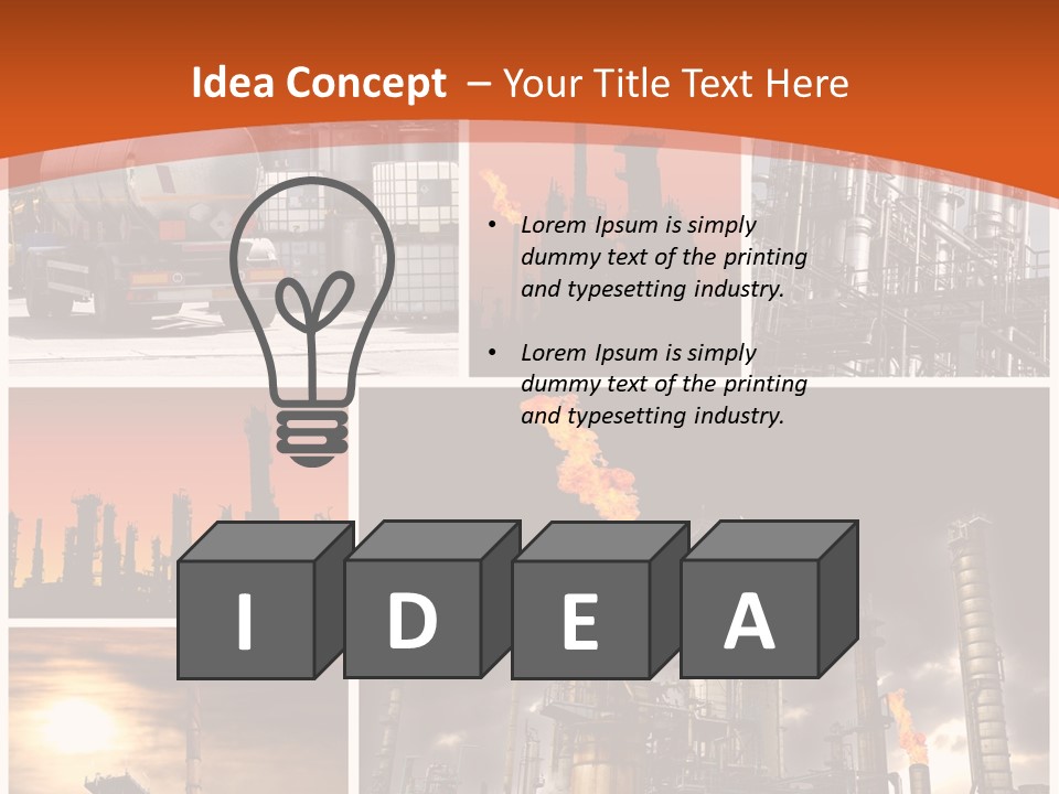 Fuel Refinery Chimney PowerPoint Template