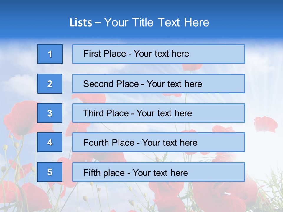 Colour Nature Red PowerPoint Template