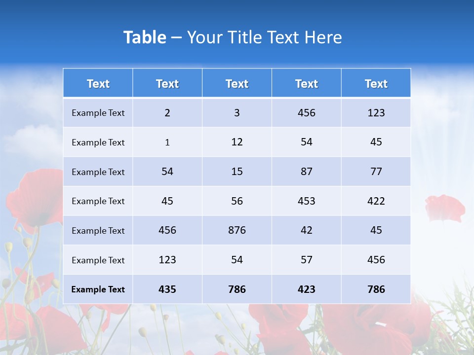Colour Nature Red PowerPoint Template
