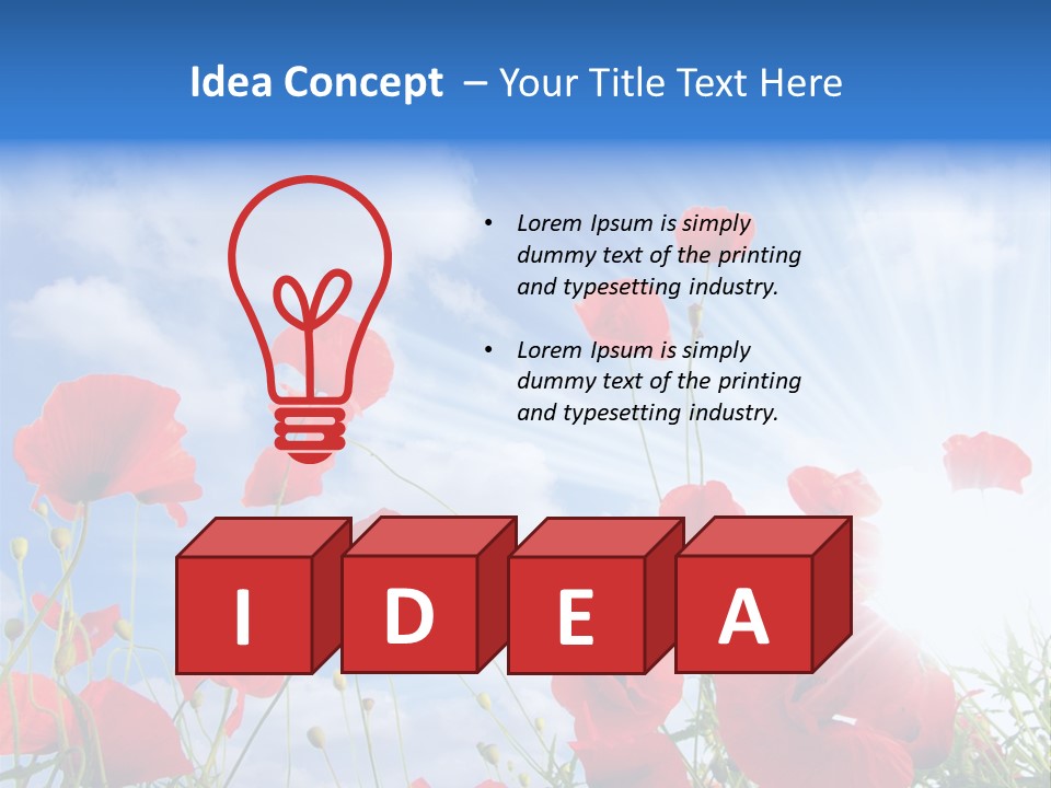 Colour Nature Red PowerPoint Template
