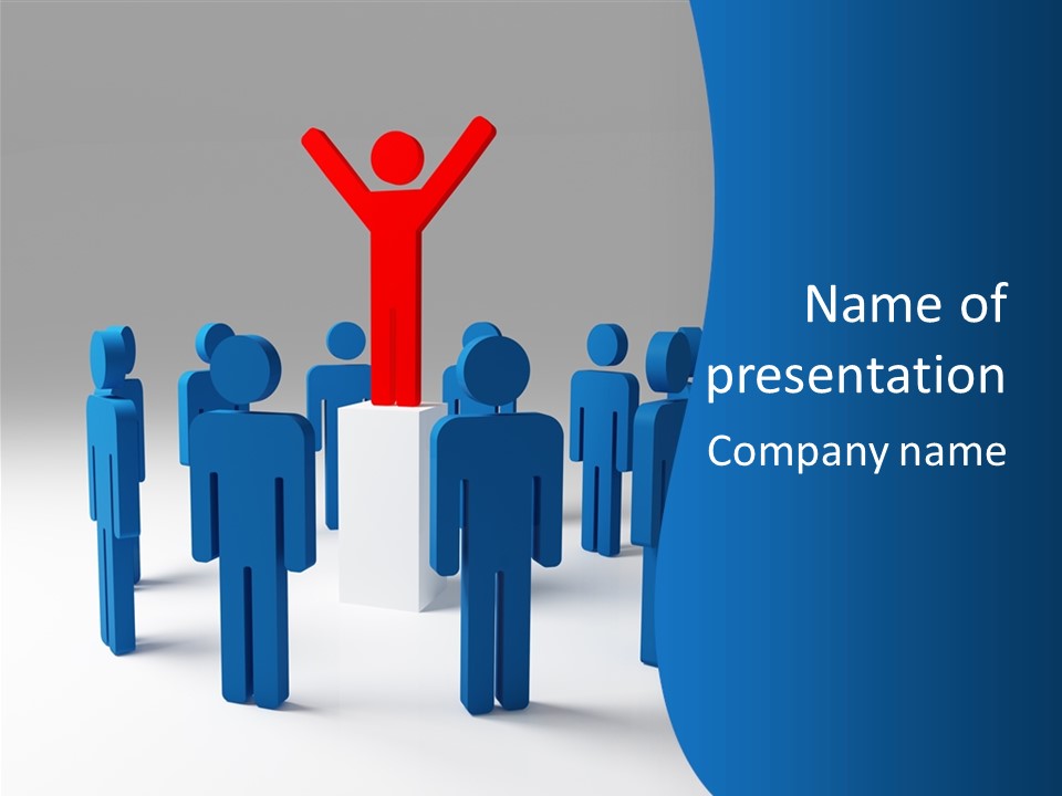 Teamwork Business Leader PowerPoint Template