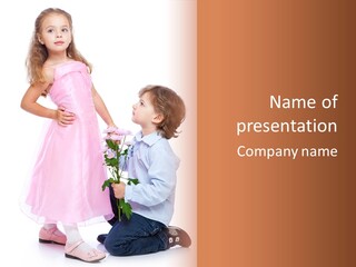 Play Friend Isolated PowerPoint Template