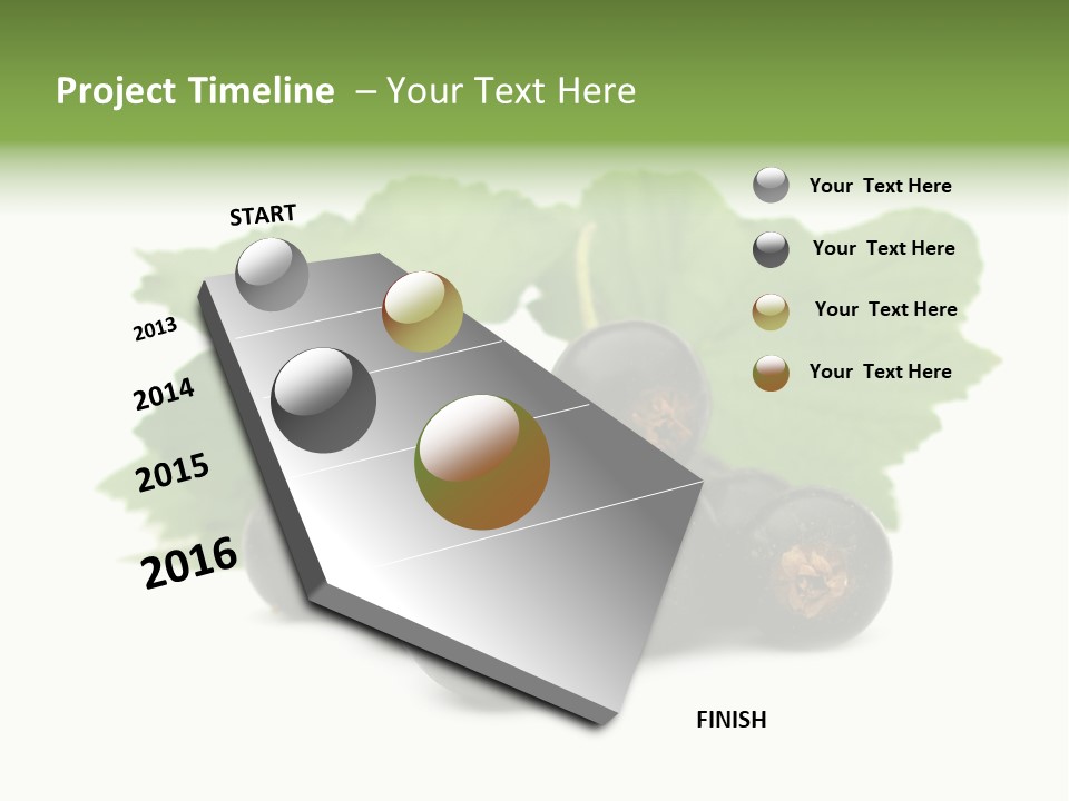 Horizontal Isolated Dark Blue PowerPoint Template