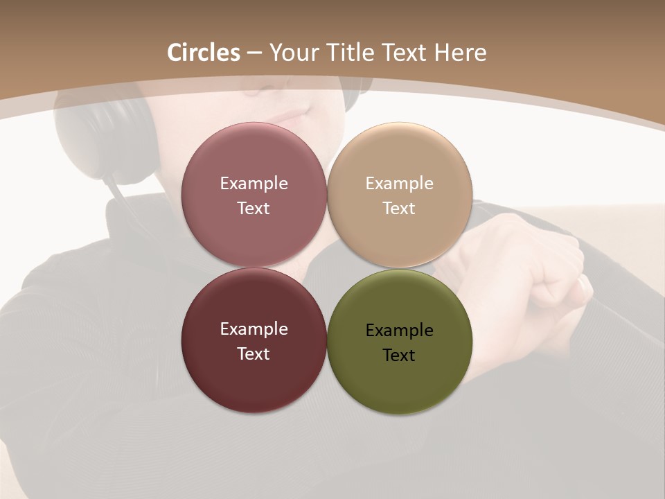 Relaxation Smiling Male PowerPoint Template