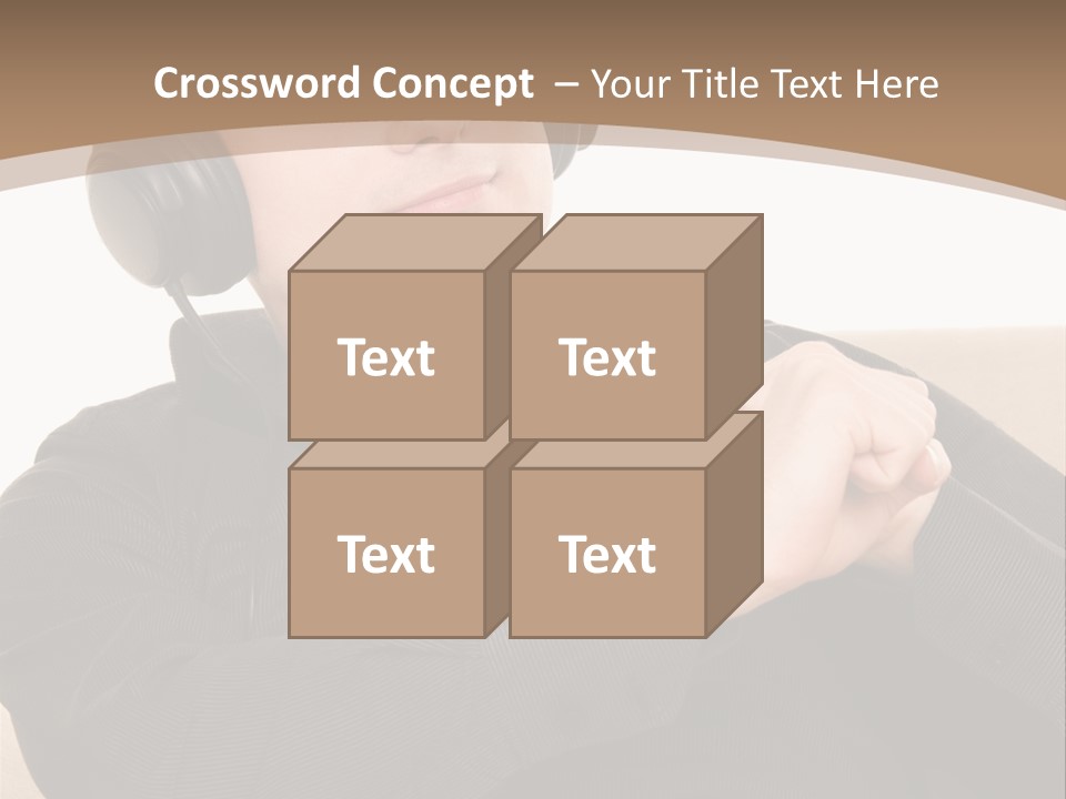 Relaxation Smiling Male PowerPoint Template